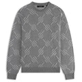 Daily Paper Tevin Monogram Knit Sweater Grijs