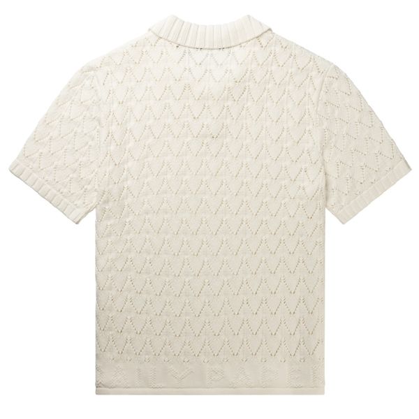 Daily Paper Yinka Relaxed Knit Polo Wit