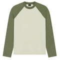 Daily Paper Contrast Raglan Longsleeve T-shirt Off White/Groen