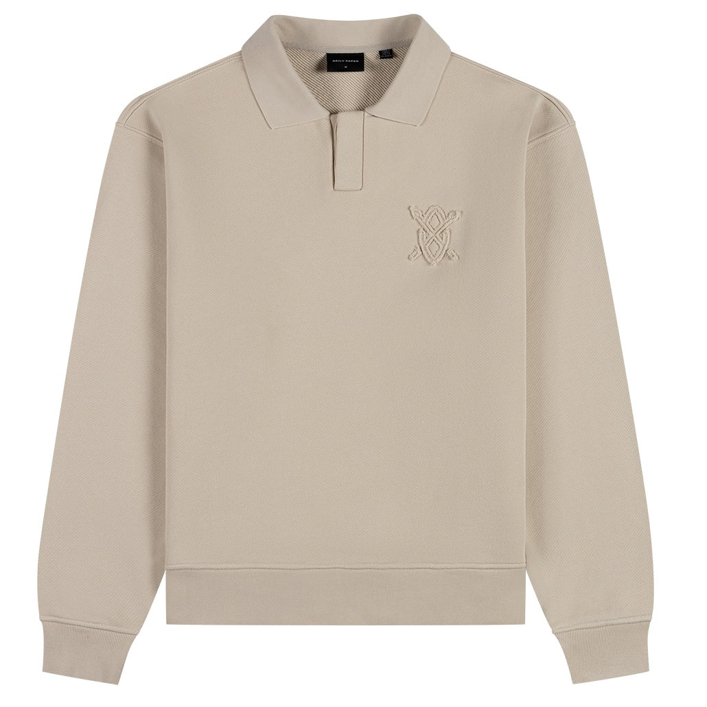 Daily Paper Oversized Shield Polo Sweater Beige