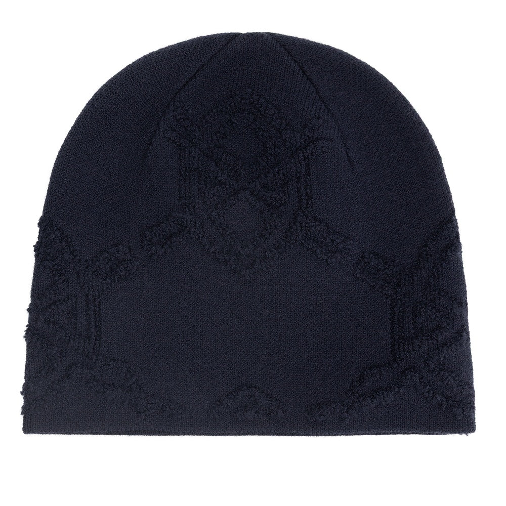 Daily Paper Textured Shield Skull Muts Donker Blauw