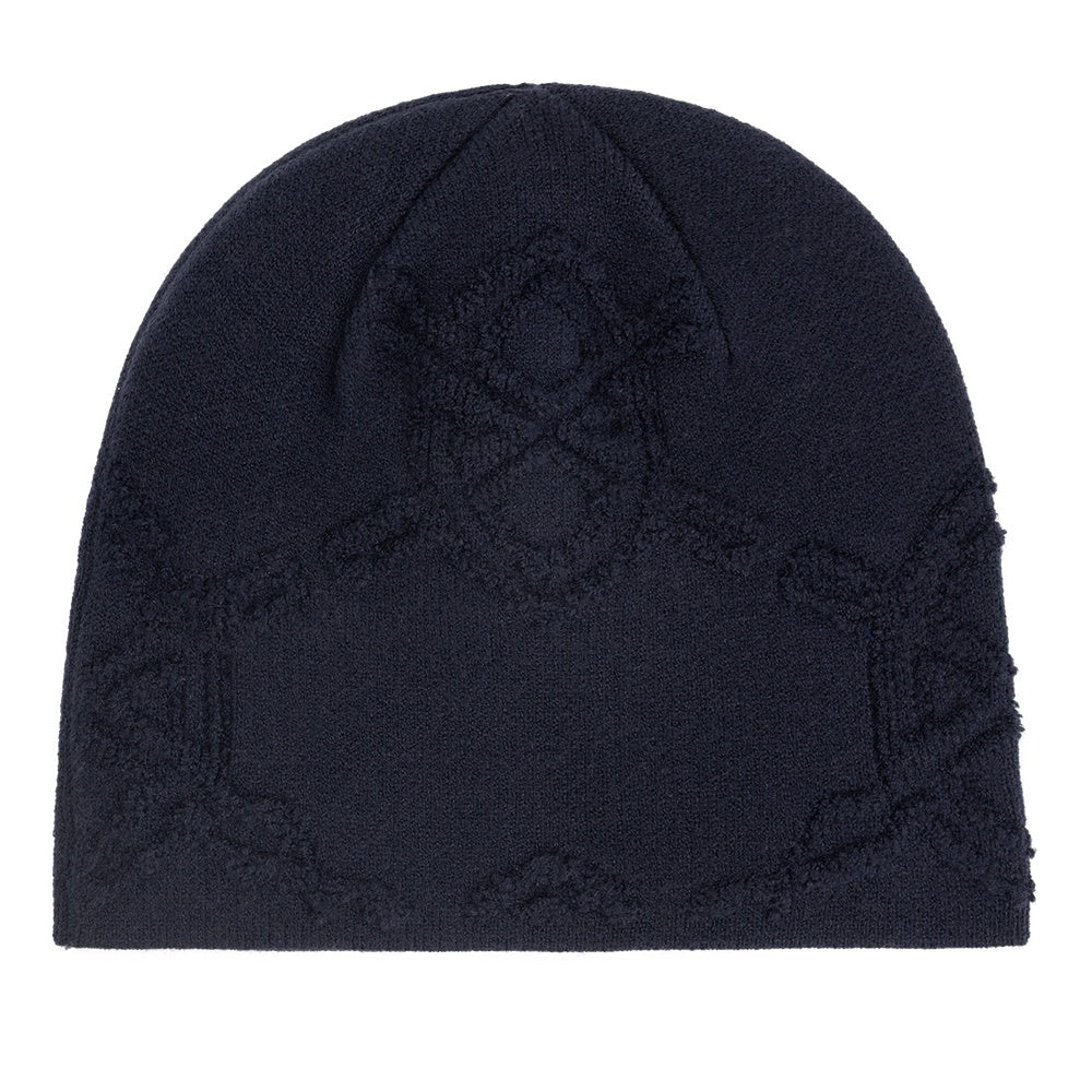 Daily Paper Textured Shield Skull Muts Donker Blauw