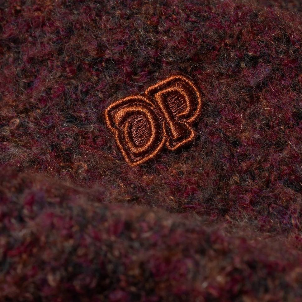 Daily Paper Textured V-Neck Knit Sweater Bordeaux