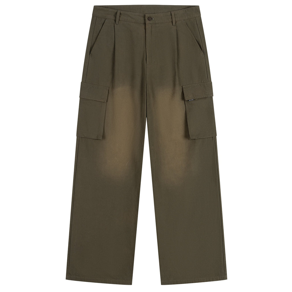 Daily Paper Washed Two Pocket Cargo Broek Donker Groen