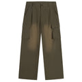 Daily Paper Washed Two Pocket Cargo Broek Donker Groen