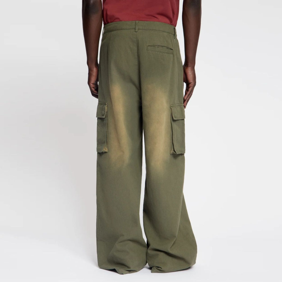 Daily Paper Washed Two Pocket Cargo Broek Donker Groen