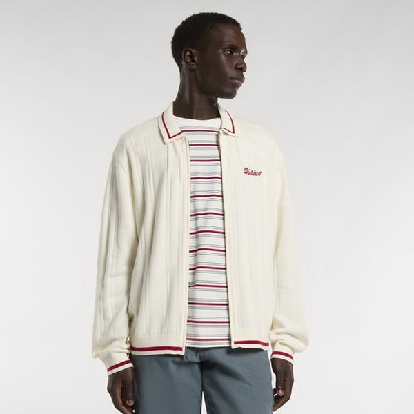 Dickies Lewistown Full Zip Cardigan Off White