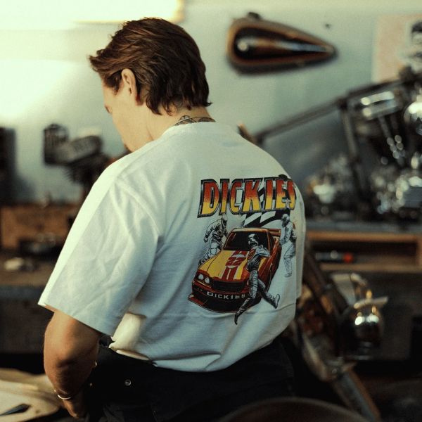 Dickies Nashport Pit Crew T-shirt Wit