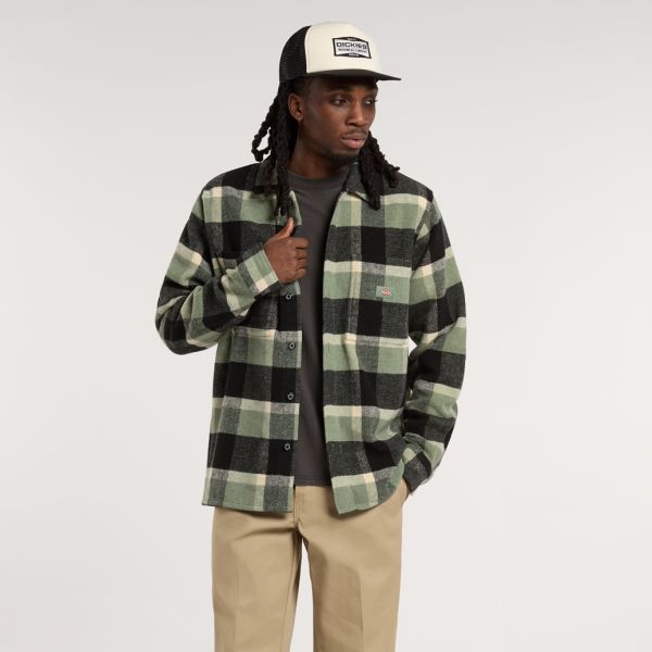Dickies Plaid Coaling Overshirt Groen