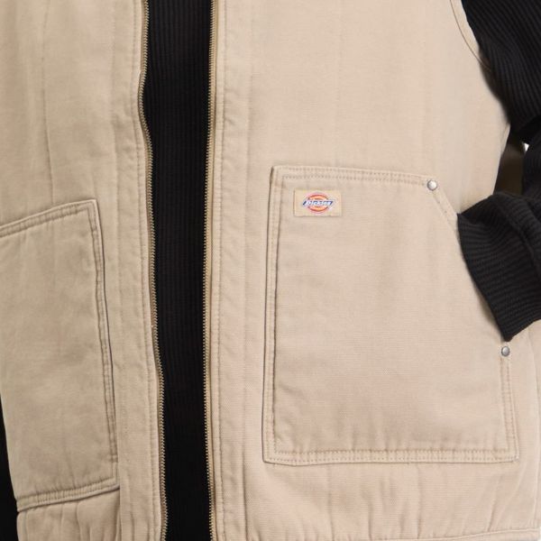 Dickies Quilted Canvas Vest Beige
