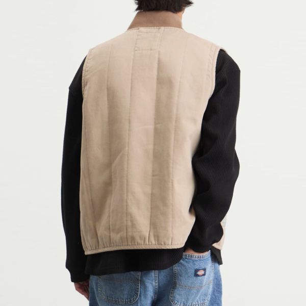 Dickies Quilted Canvas Vest Beige