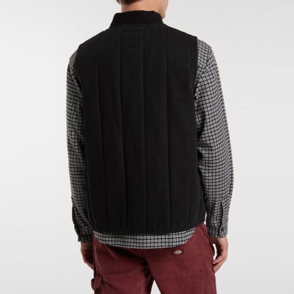 Dickies Quilted Canvas Vest Zwart