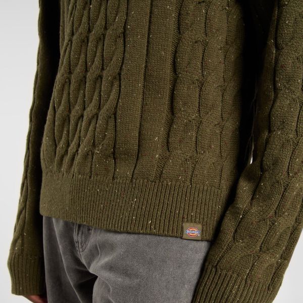 Dickies Vanleer Cable Sweater Donker Groen