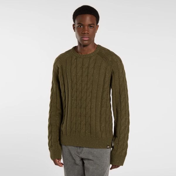 Dickies Vanleer Cable Sweater Donker Groen