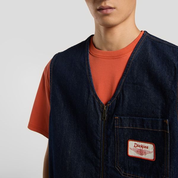 Dickies x Harley-Davidson Denim Vest Donker Blauw