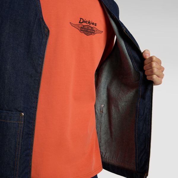 Dickies x Harley-Davidson Denim Vest Donker Blauw