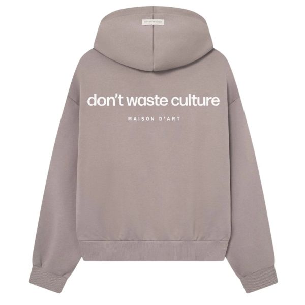don't waste culture hoodie grey