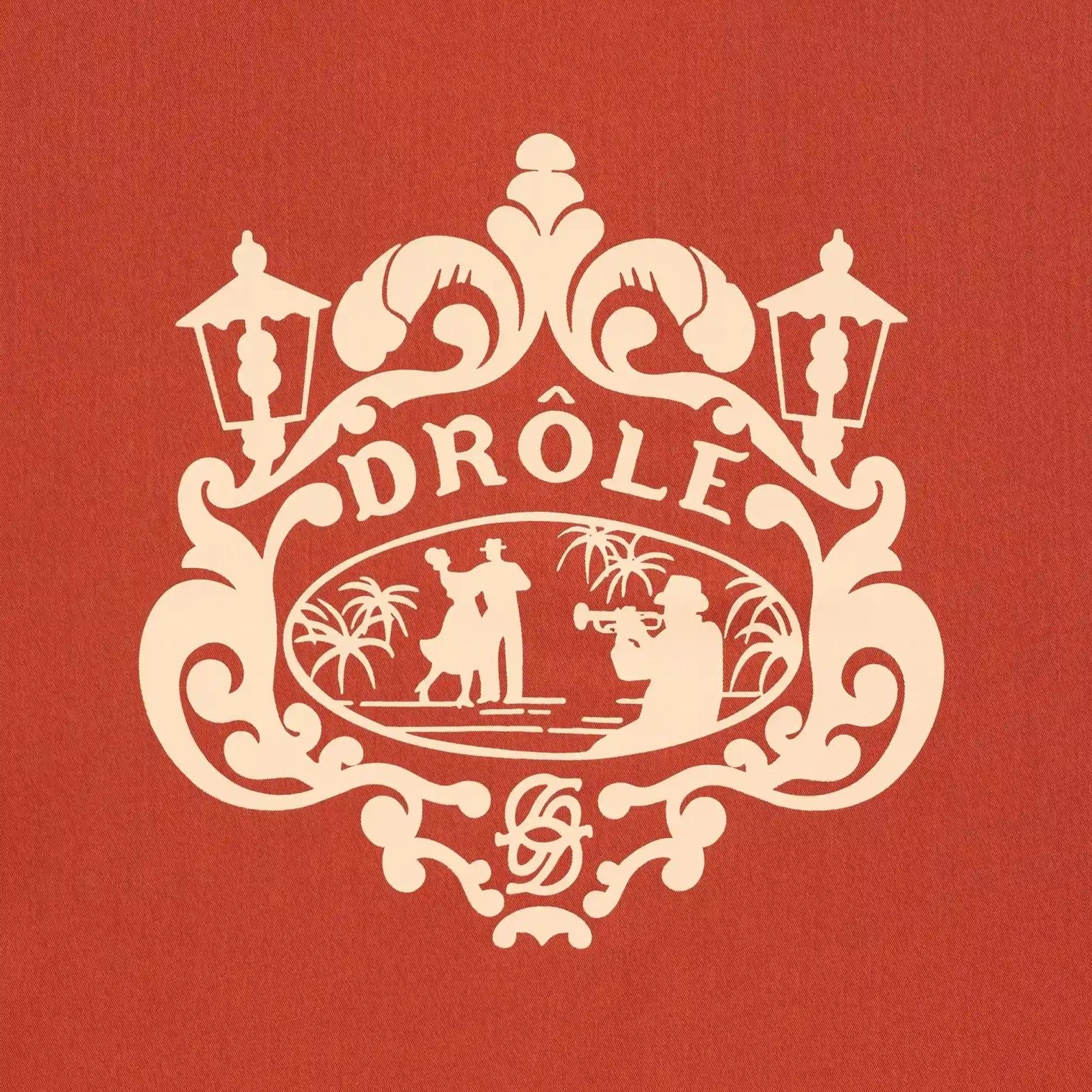 Drôle De Monsieur Brodée Danseurs Overhemd Rood