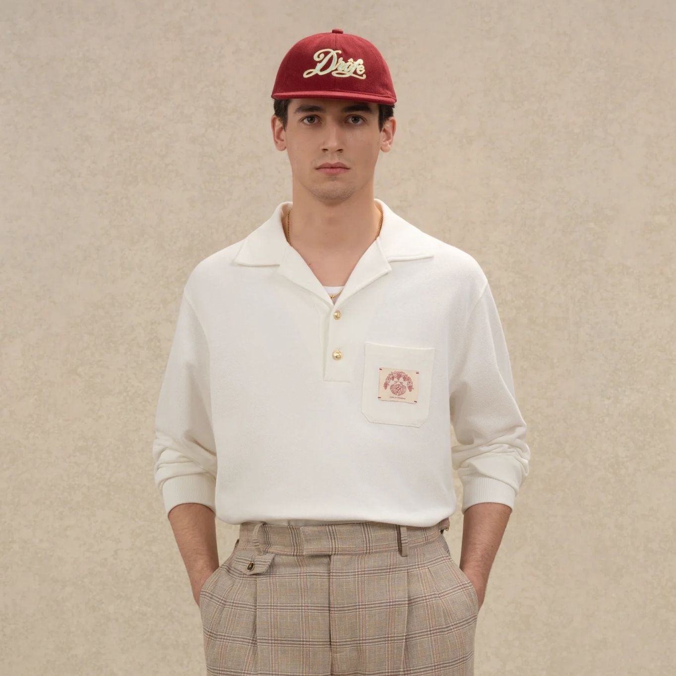 Drôle De Monsieur D Miroir Shell Longsleeve Polo Off White