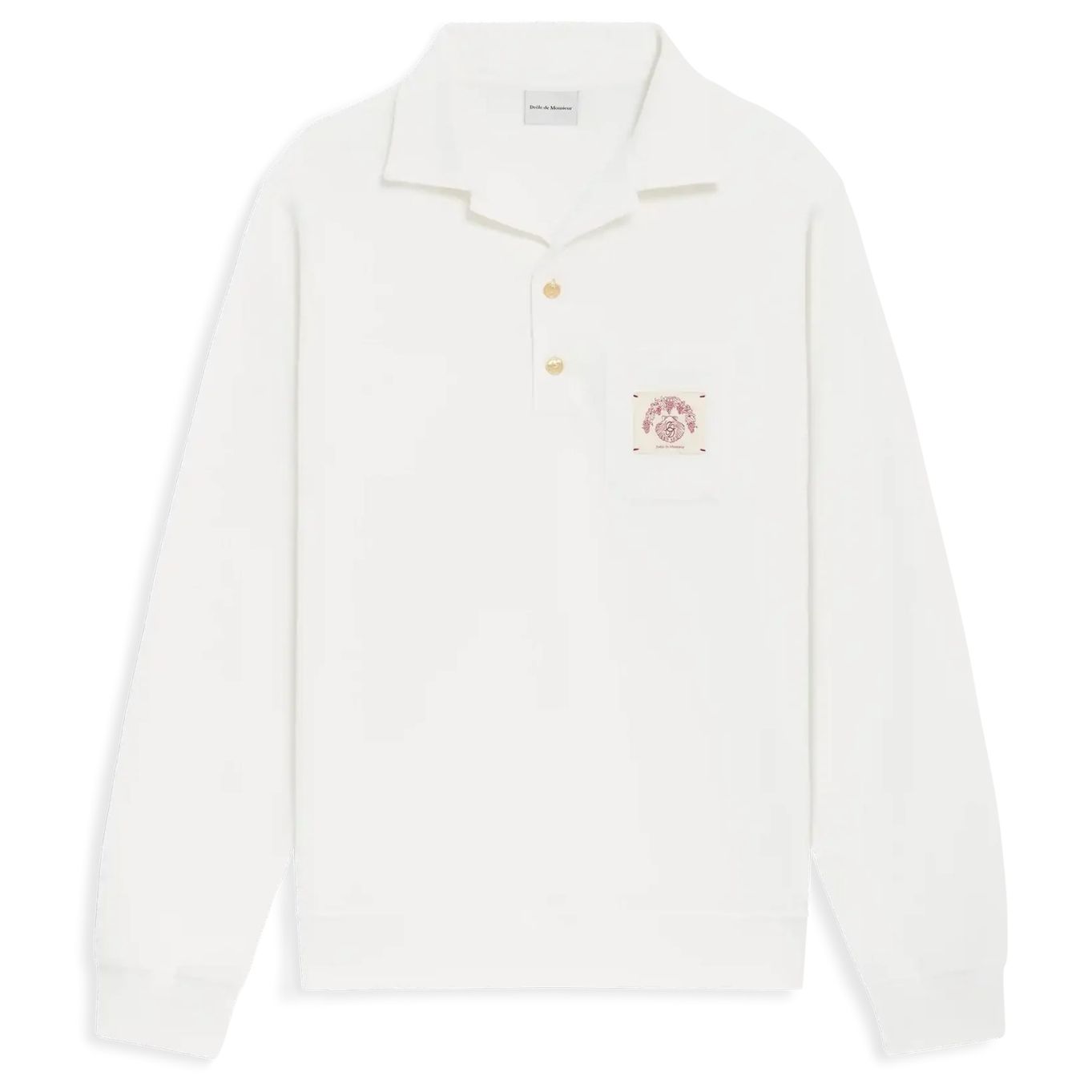 Drôle De Monsieur D Miroir Shell Longsleeve Polo Off White
