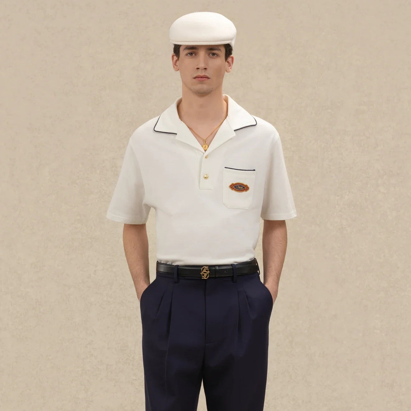 Drôle De Monsieur Drôle Patch Polo Off White