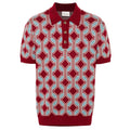 Drôle De Monsieur Géométrique Maille Polo Rood