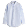 Drôle De Monsieur La Chemise Rayée Overhemd Licht Blauw