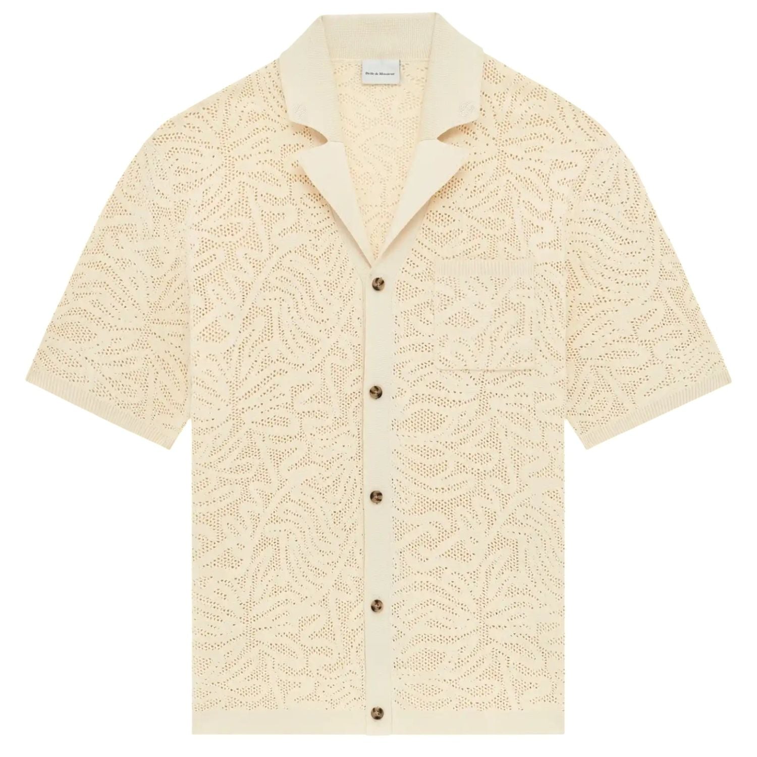 Drôle De Monsieur Maille Dentelle Overhemd Off White