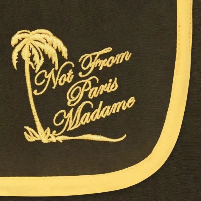 Drôle De Monsieur Slogan Palmier Zwembroek Donker Groen