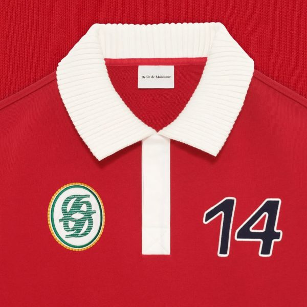 Drôle De Monsieur Racing Longsleeve Polo Rood