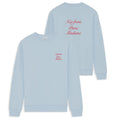 Drôle De Monsieur Slogan Calligraphy Sweater Licht Blauw
