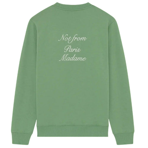 Drôle De Monsieur Slogan Calligraphy Sweater Licht Groen