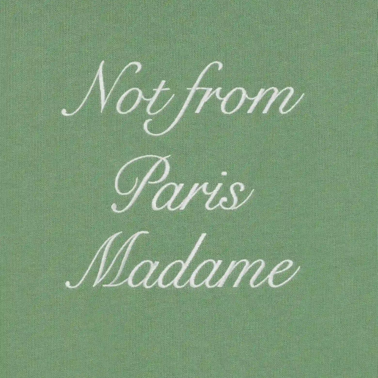 Drôle De Monsieur Slogan Calligraphy Sweater Licht Groen