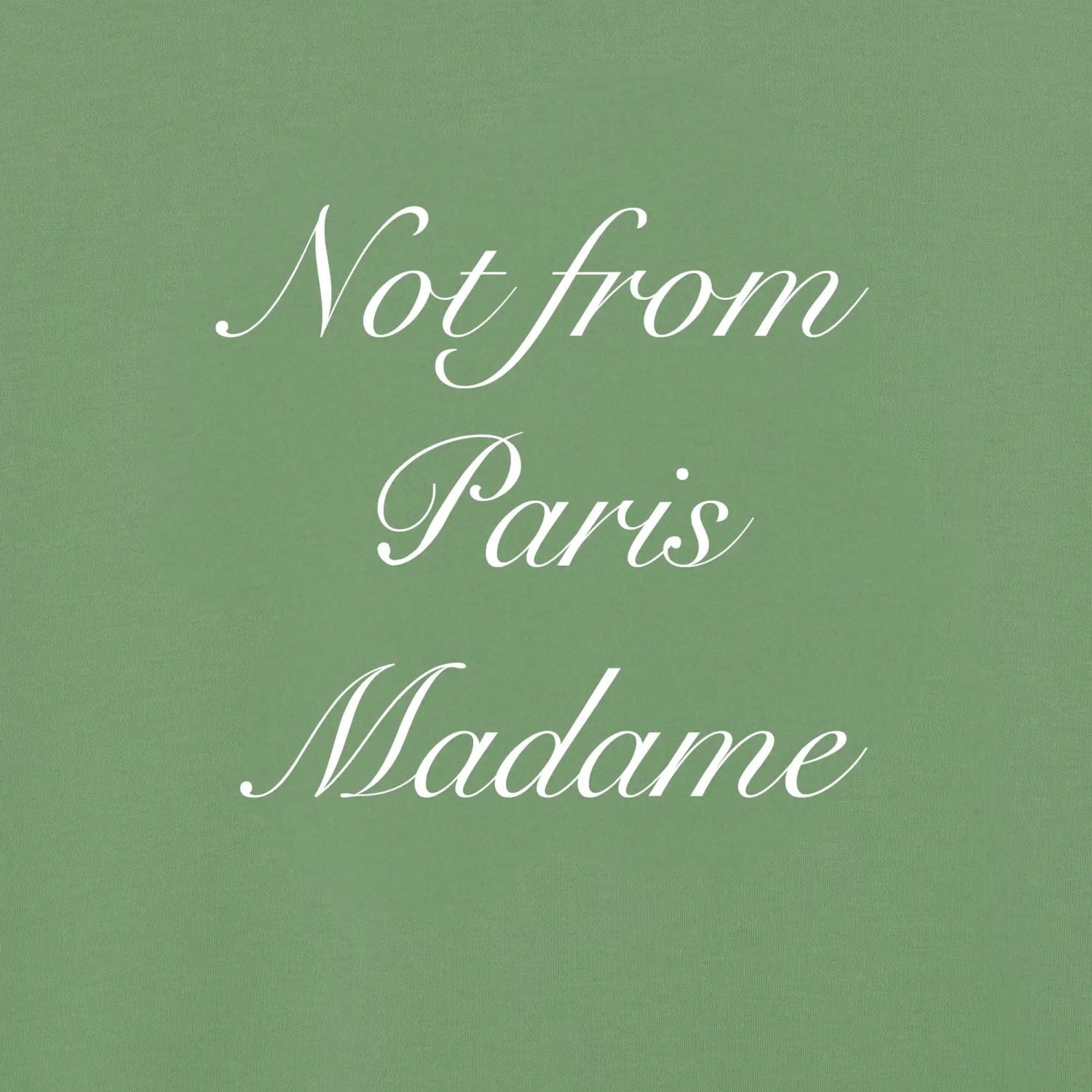 Drôle De Monsieur Slogan Calligraphy T-shirt Licht Groen