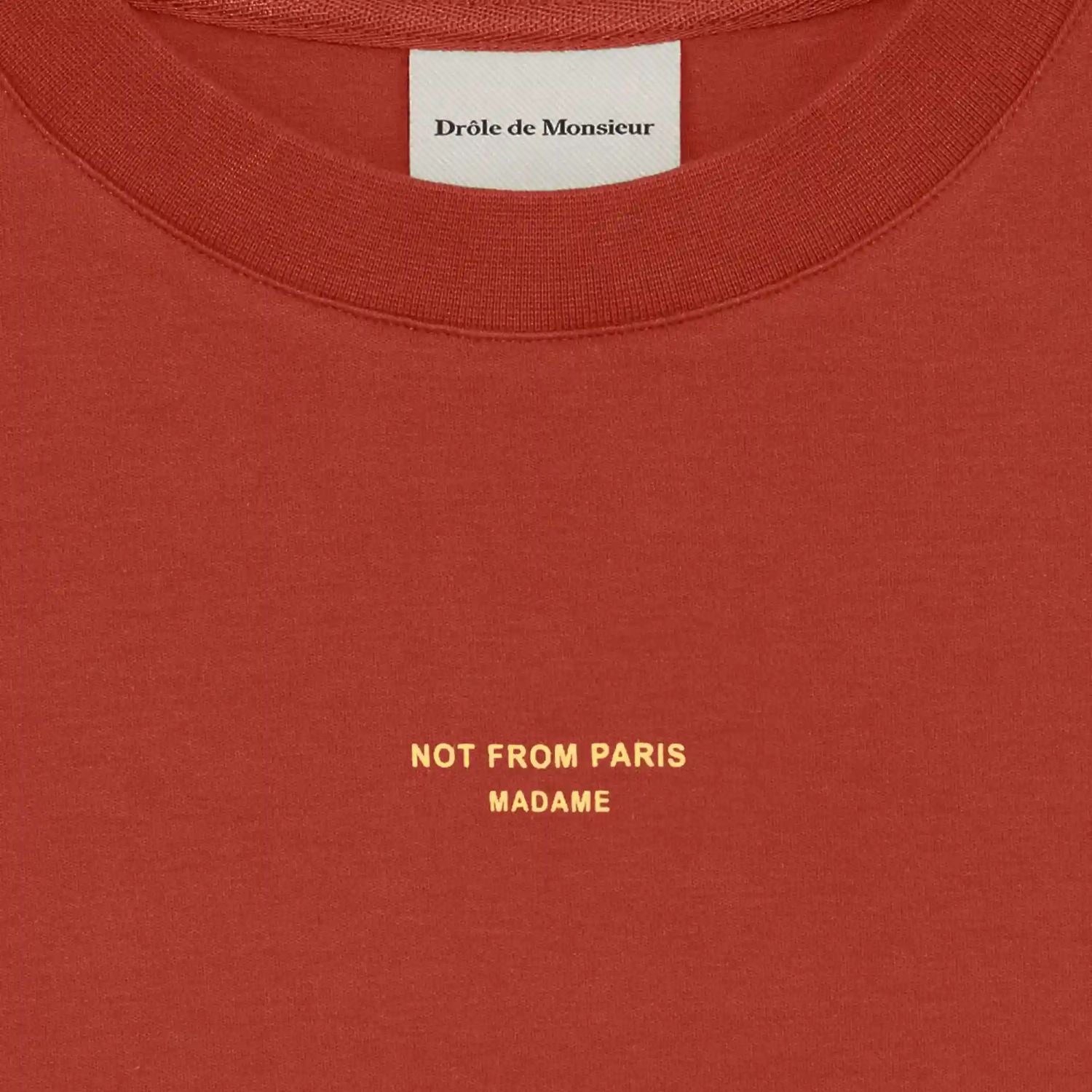 Drôle De Monsieur Slogan Classique T-shirt Rood