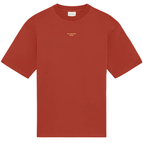 Drôle De Monsieur Slogan Classique T-shirt Rood