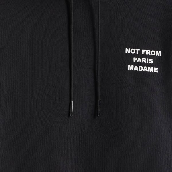 Drôle De Monsieur Slogan Hoodie Zwart
