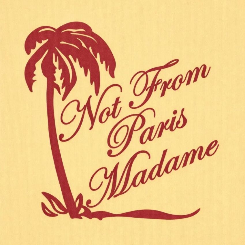 Drôle De Monsieur Slogan Palmiers T-shirt Geel