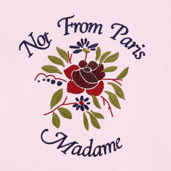 Drôle De Monsieur Slogan Rose Hoodie Roze