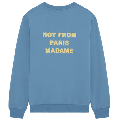 Drôle De Monsieur Slogan Sweater Blauw
