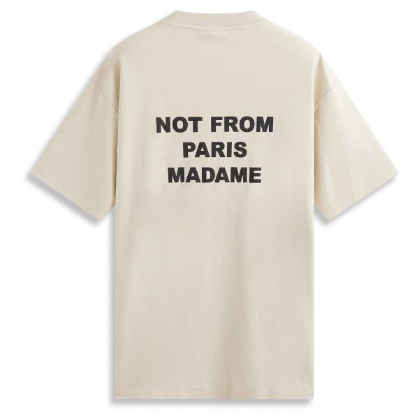 Drôle De Monsieur Slogan T-shirt Beige