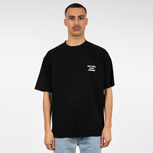 Drôle De Monsieur Slogan T-shirt Zwart