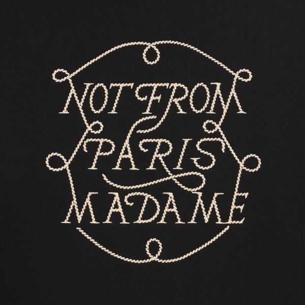 Drôle De Monsieur Slogan Tresses Hoodie Zwart