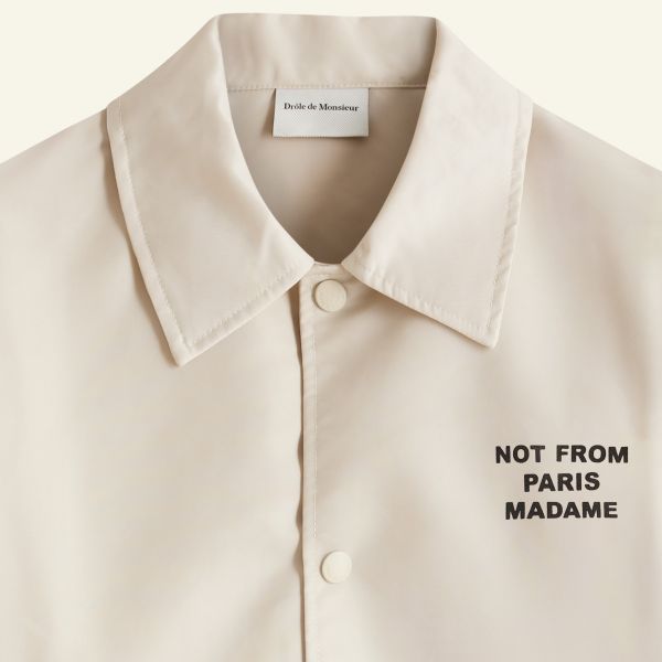 Drôle De Monsieur Slogan Vest Beige