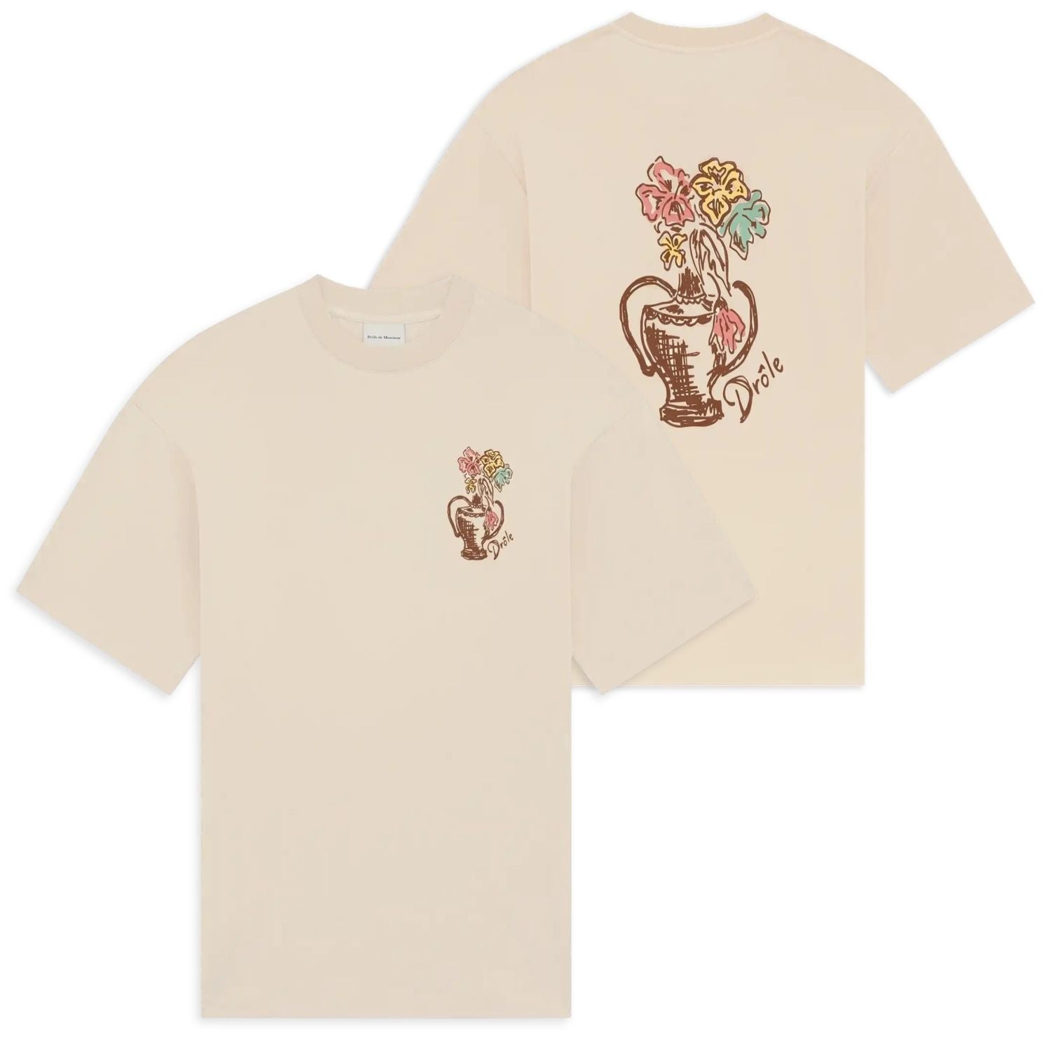 Drôle De Monsieur Vase Havana T-shirt Beige