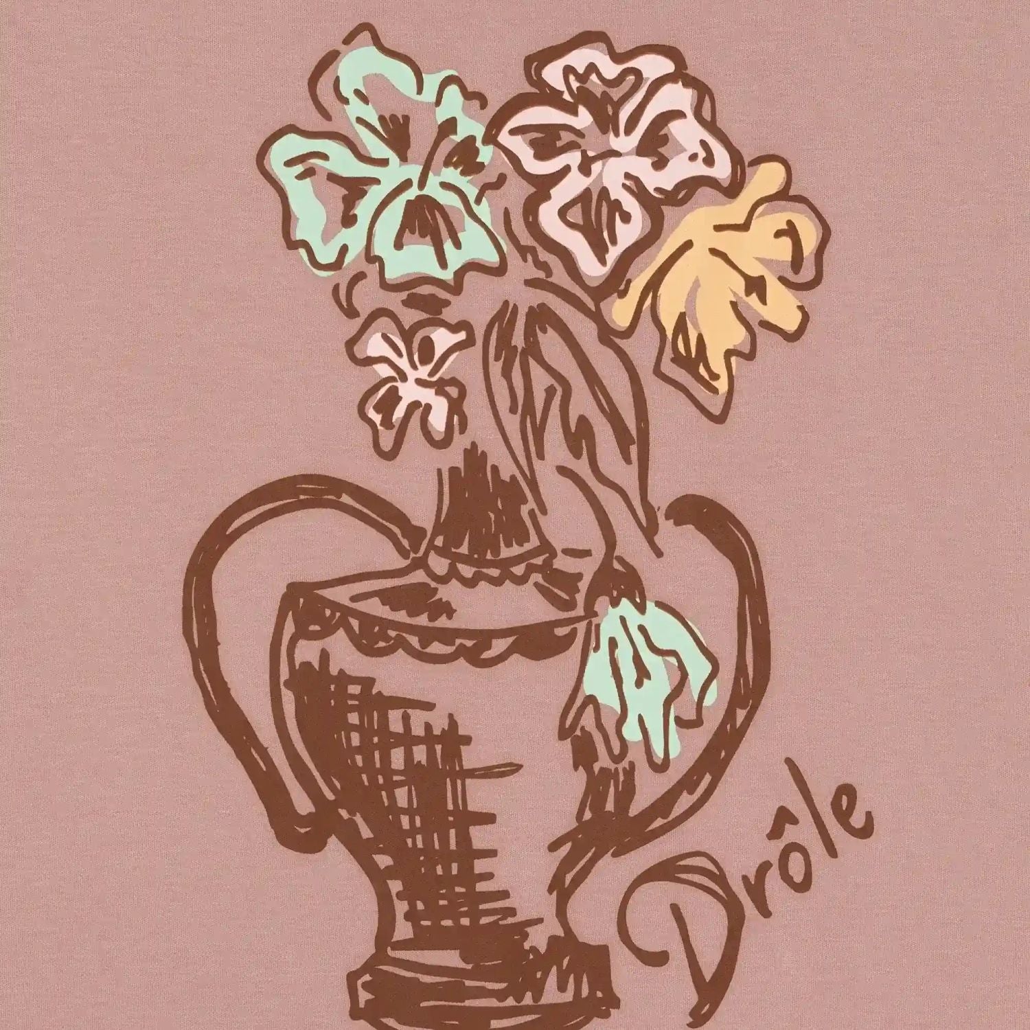 Drôle De Monsieur Vase Havana T-shirt Roze
