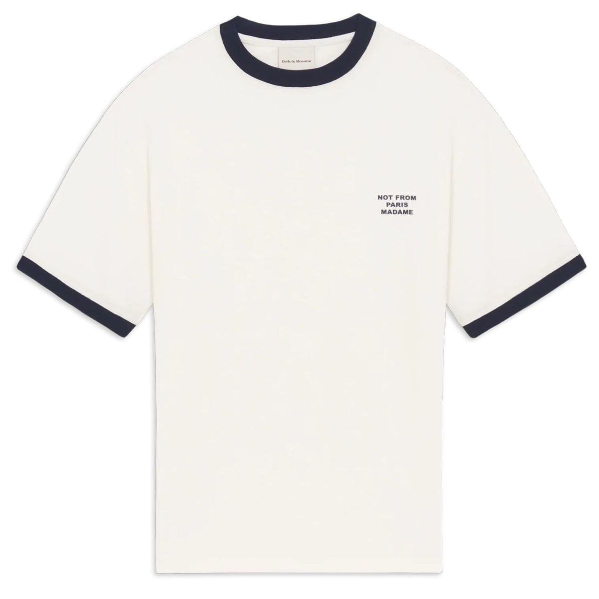 Drôle De Monsieur Contrasted Slogan T-shirt Wit