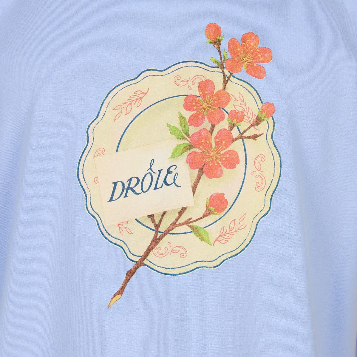 Drôle De Monsieur Drôle Porcelaine T-shirt Licht Blauw