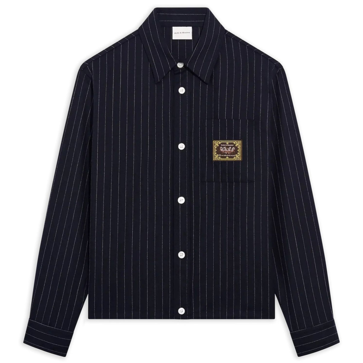 Drôle De Monsieur Elasticated Hem Overhemd Navy