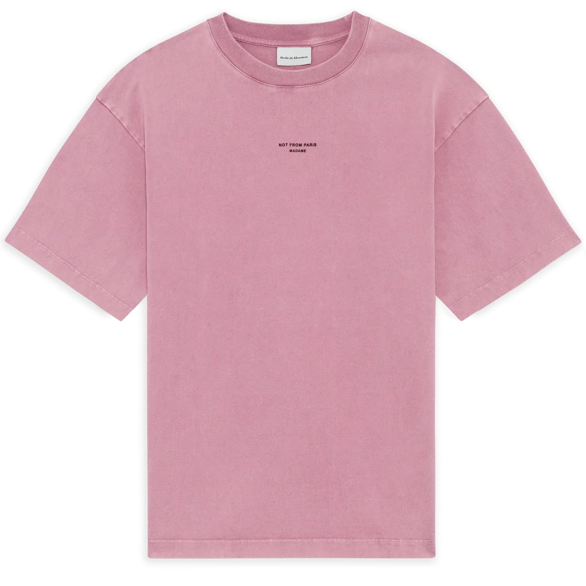 Drôle De Monsieur Slogan Classique T-shirt Roze